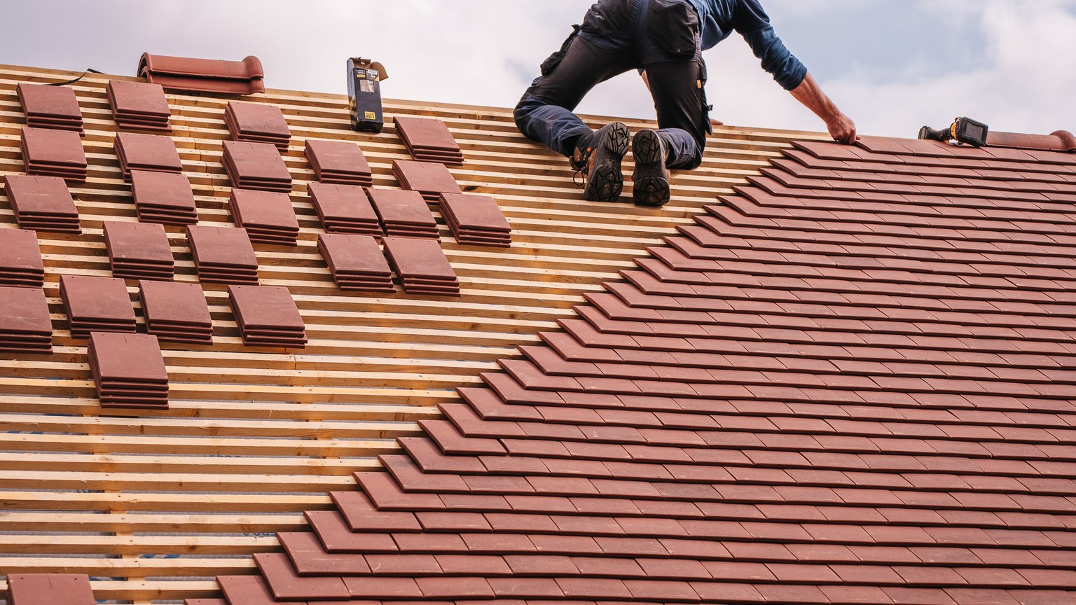 Residential sloped-roof installation
