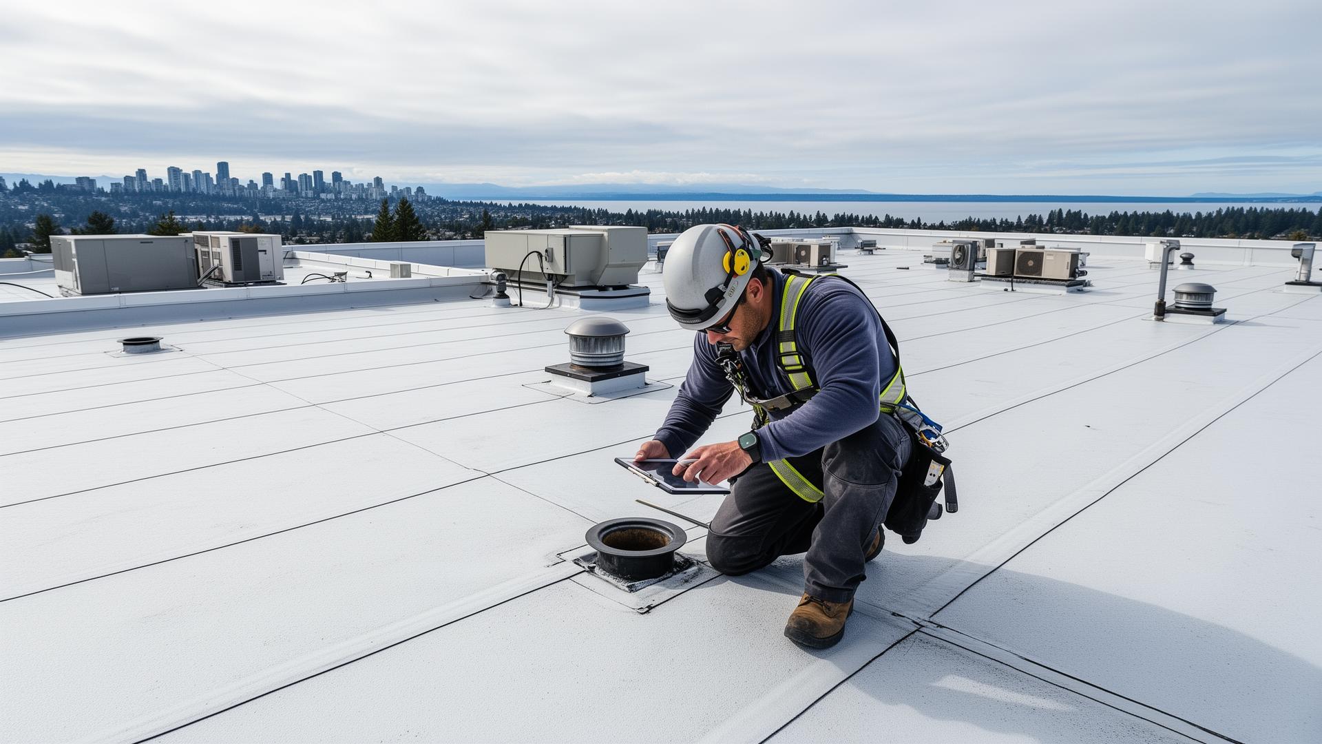 Commercial low-slope roof maintenance