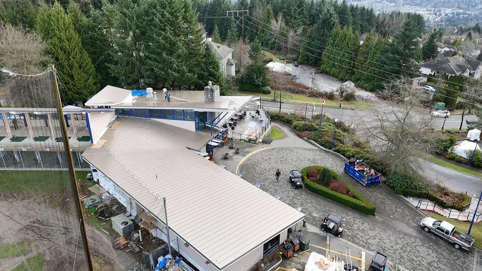 GreenTee Academy completed standing-seam metal roof replacement